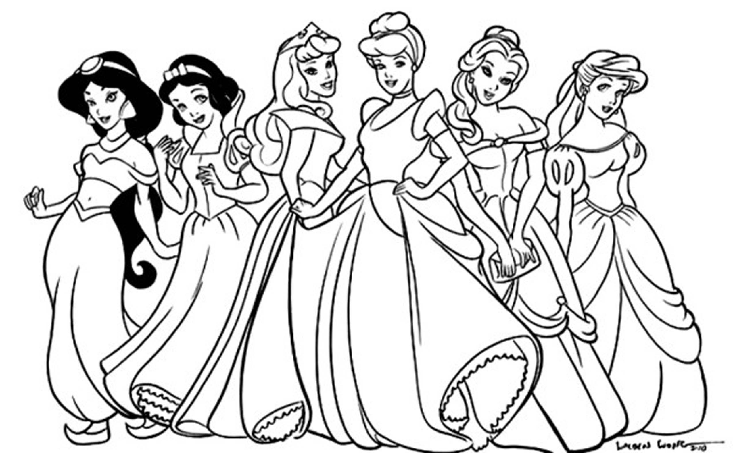 Disney Printable Coloring Pages Princess - High Quality Coloring Pages