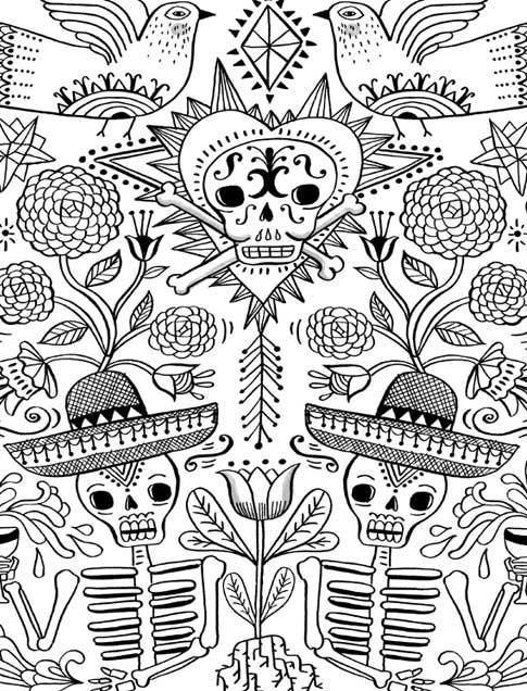 Day Of The Dead Coloring Pictures - Coloring Pages for Kids and ...