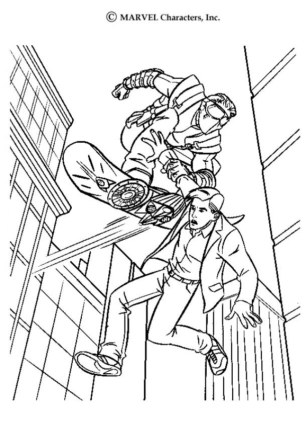 SPIDER-MAN coloring pages - Peter Parker and Harry Osborn