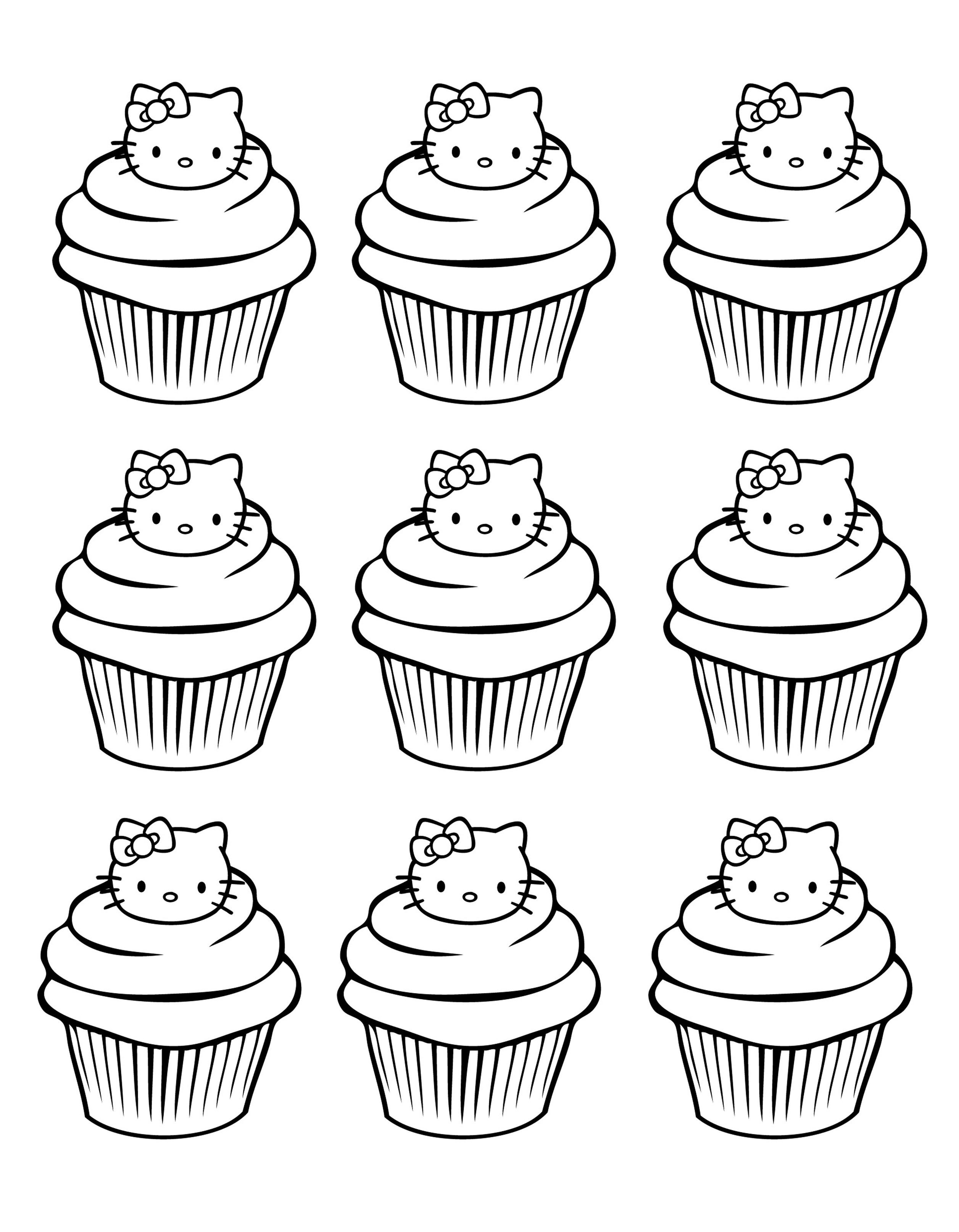 Cup Cake - Coloring Pages for adults : coloring-cupcakes-hello ...