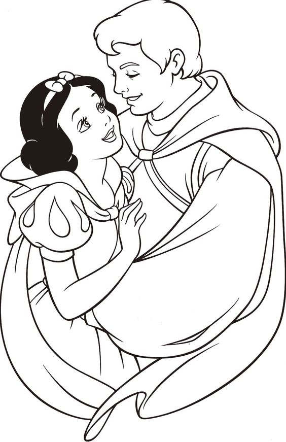 Snow & Prince Charming | Coloring Pages | Pinterest | Prince ...