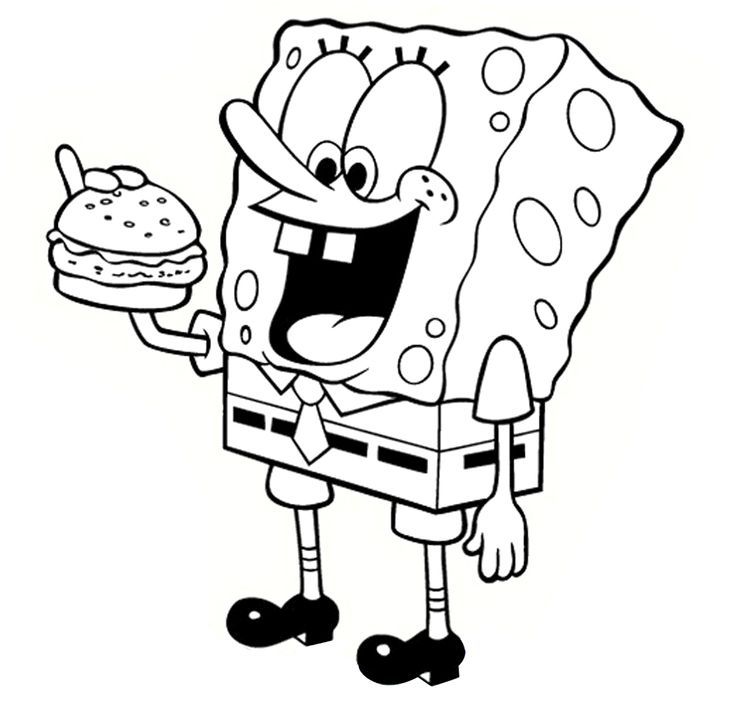 Spongebob Cute Coloring Page | Coloring Pages For Bentley ...