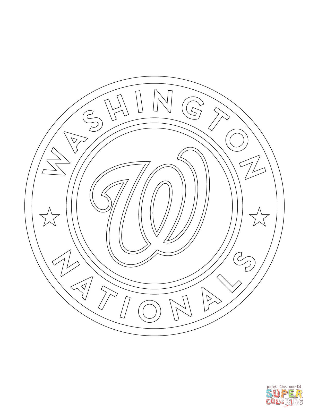 Nationals Washington Dc Coloring Pages Sketch Coloring Page