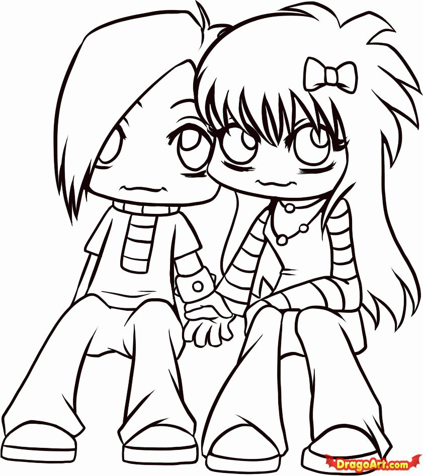Emo Love Coloring Pages >> Disney Coloring Pages