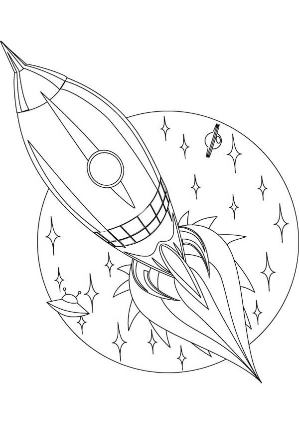 Rocket Spaceship Coloring Page - Free & Printable Coloring Pages ...