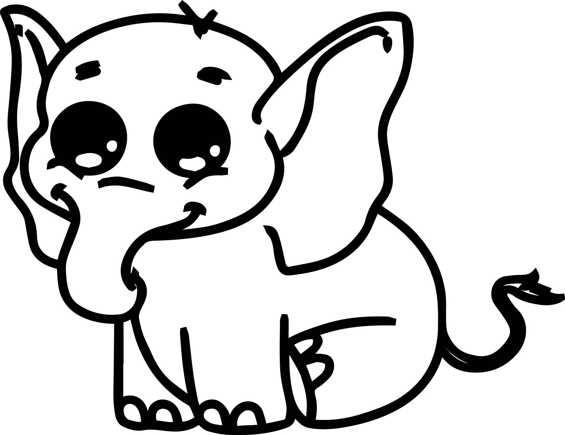 adult baby elephant coloring page coloring page of baby elephant ...