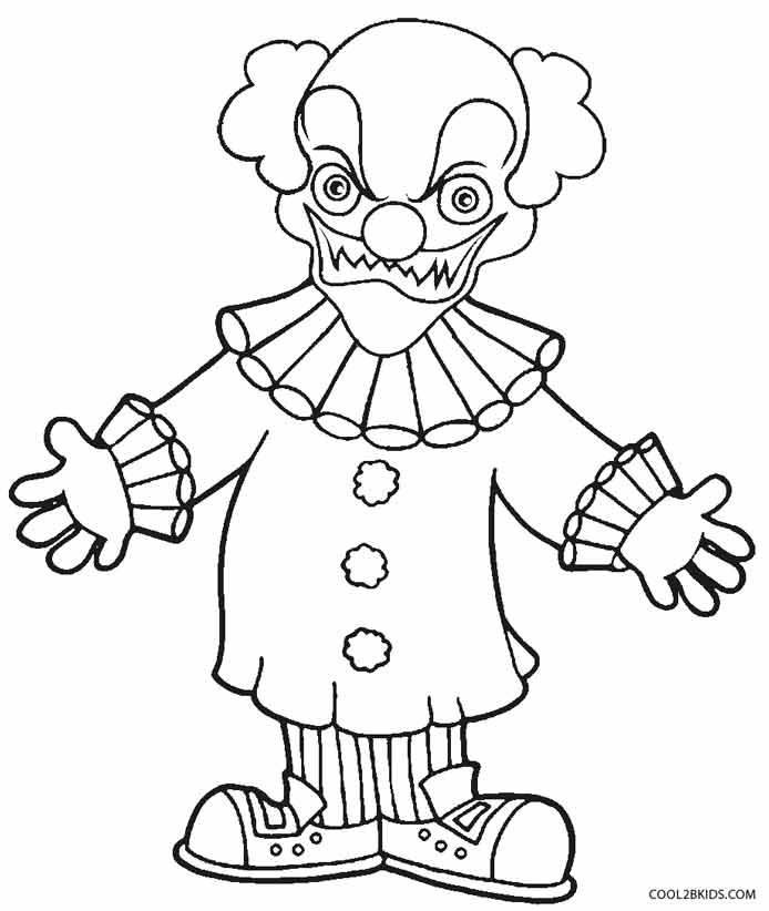 Evil Clown Coloring Pages - High Quality Coloring Pages
