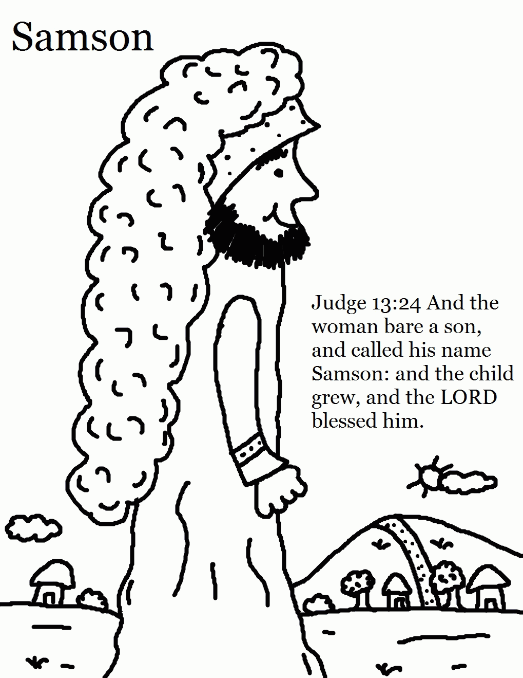 Samson and Delilah Coloring Pages