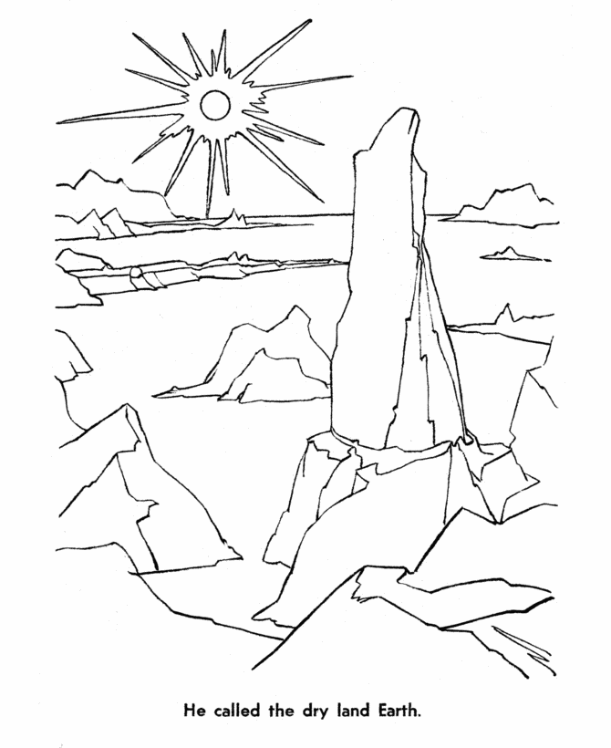 Bible Printables - Creation Coloring Pages - Bible Creation Day 3 ...