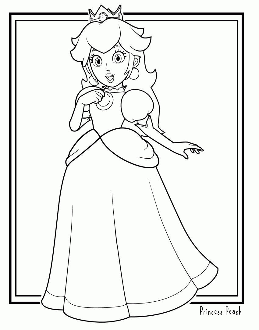 Craftsmanship Princess Peach Coloring Pages To Download And Print ...