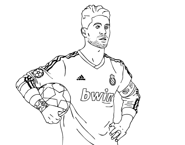 Sergio Ramos of Real Madrid coloring page - Coloringcrew.com