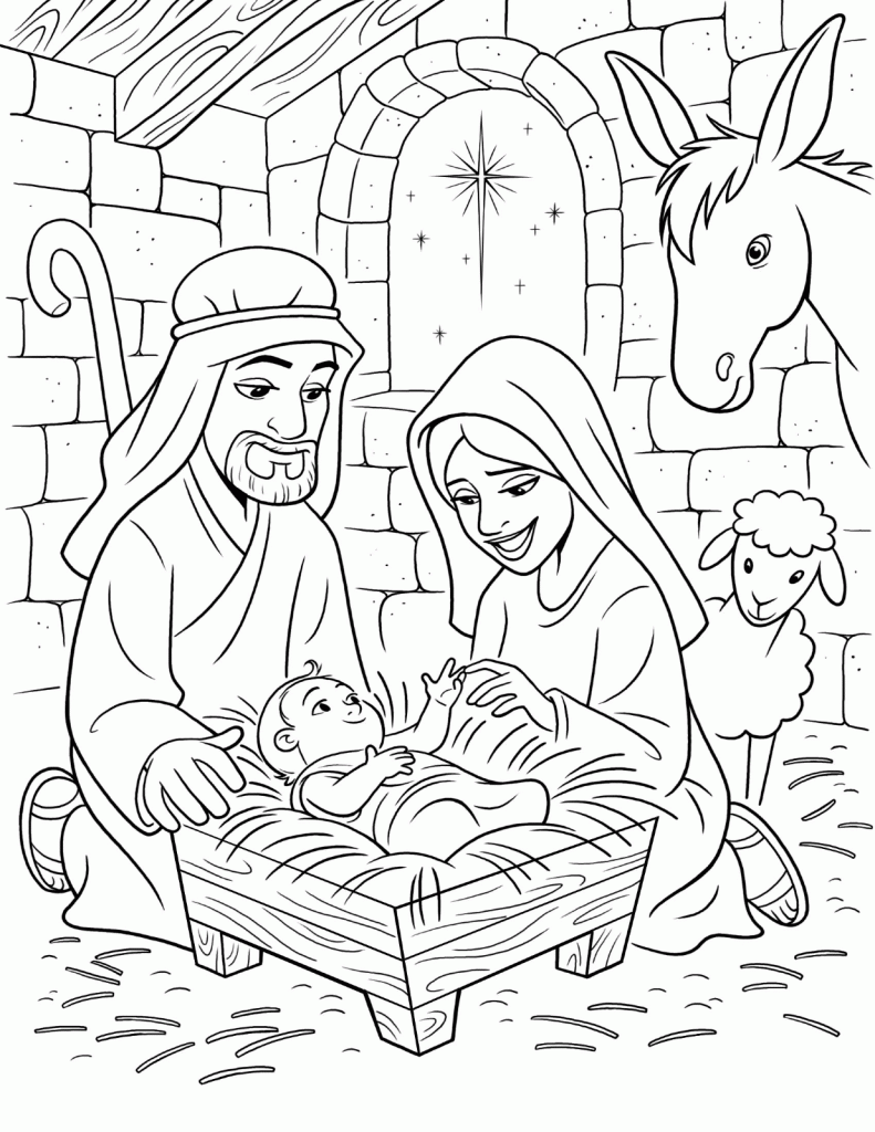Coloring Pages For Jesus Birth - Free coloring pages