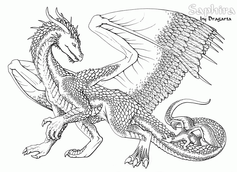 Intelligence Free Printable Dragon Coloring Pages For Kids ...