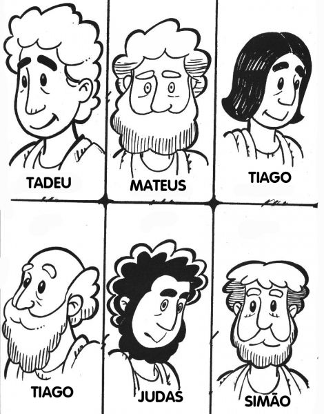 jesus and disciples coloring pages | The Twelve Apostles of ...
