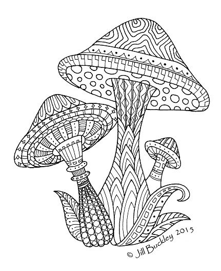 Mushrooms/Toadstools doodle @ The Quilt Rat | Doodle ...