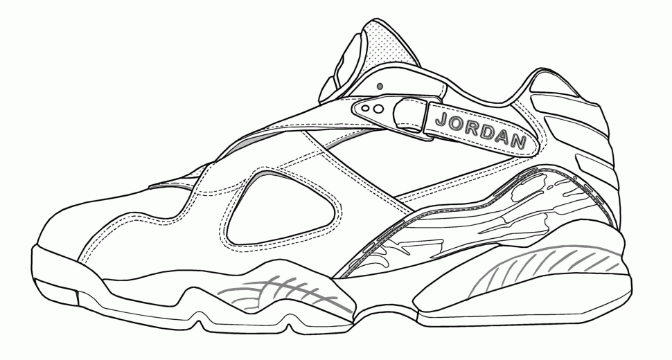 Michael Jordan Sneakers Coloring Page