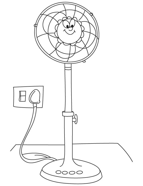Electric Fan Coloring Page Sketch Coloring Page