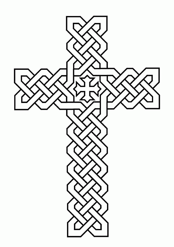 Celtic Knot Design Cross Coloring Pages: Celtic Knot Design Cross ...
