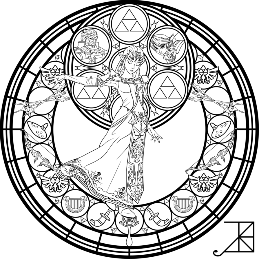 Christmas Stained Glass Window - Coloring Pages for Kids and for ...