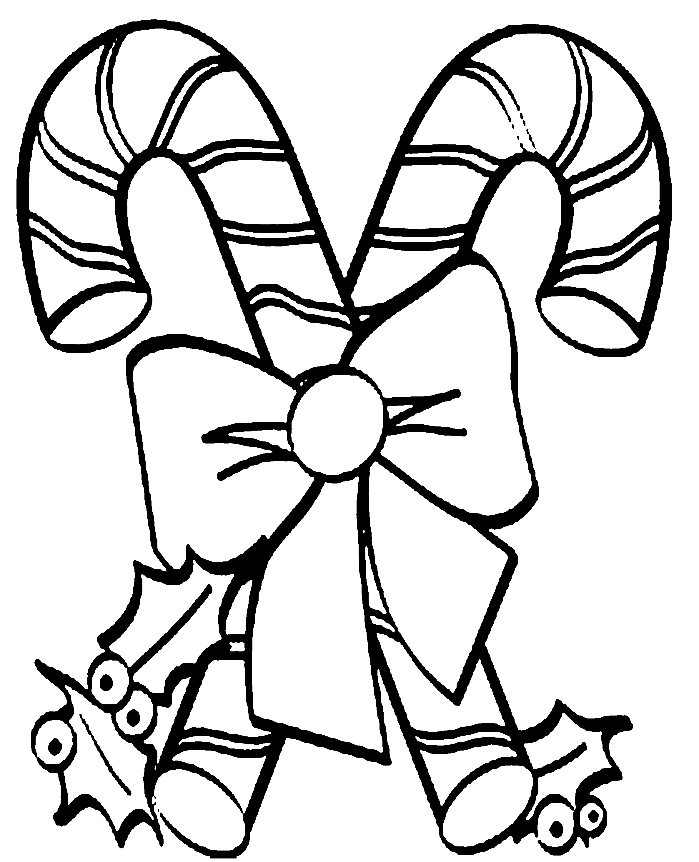 Candy Cane Character Coloring Page - Coloring Pages For All Ages