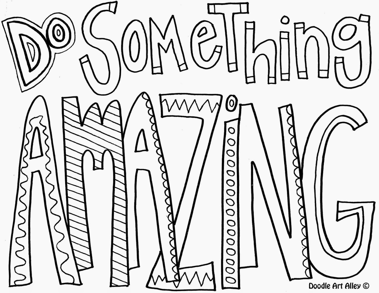 Do something amazing - Quote Coloring Pages