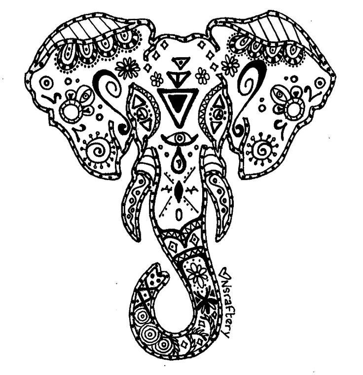 Adult ~ Printable Elephant Coloring Pages for Adults ~ Coloring Tone