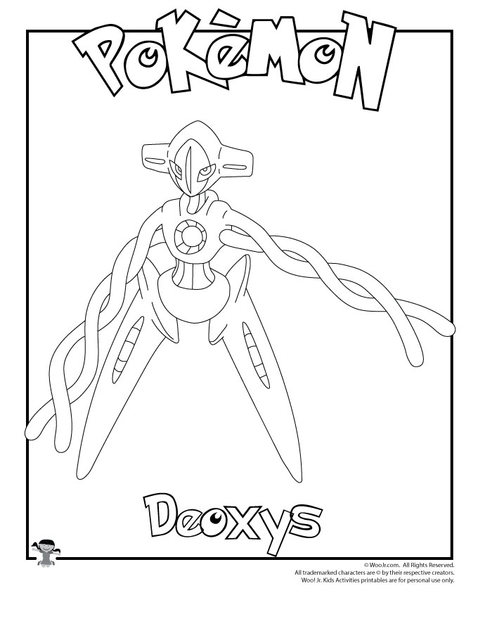 Deoxys Coloring Page | Woo! Jr. Kids Activities