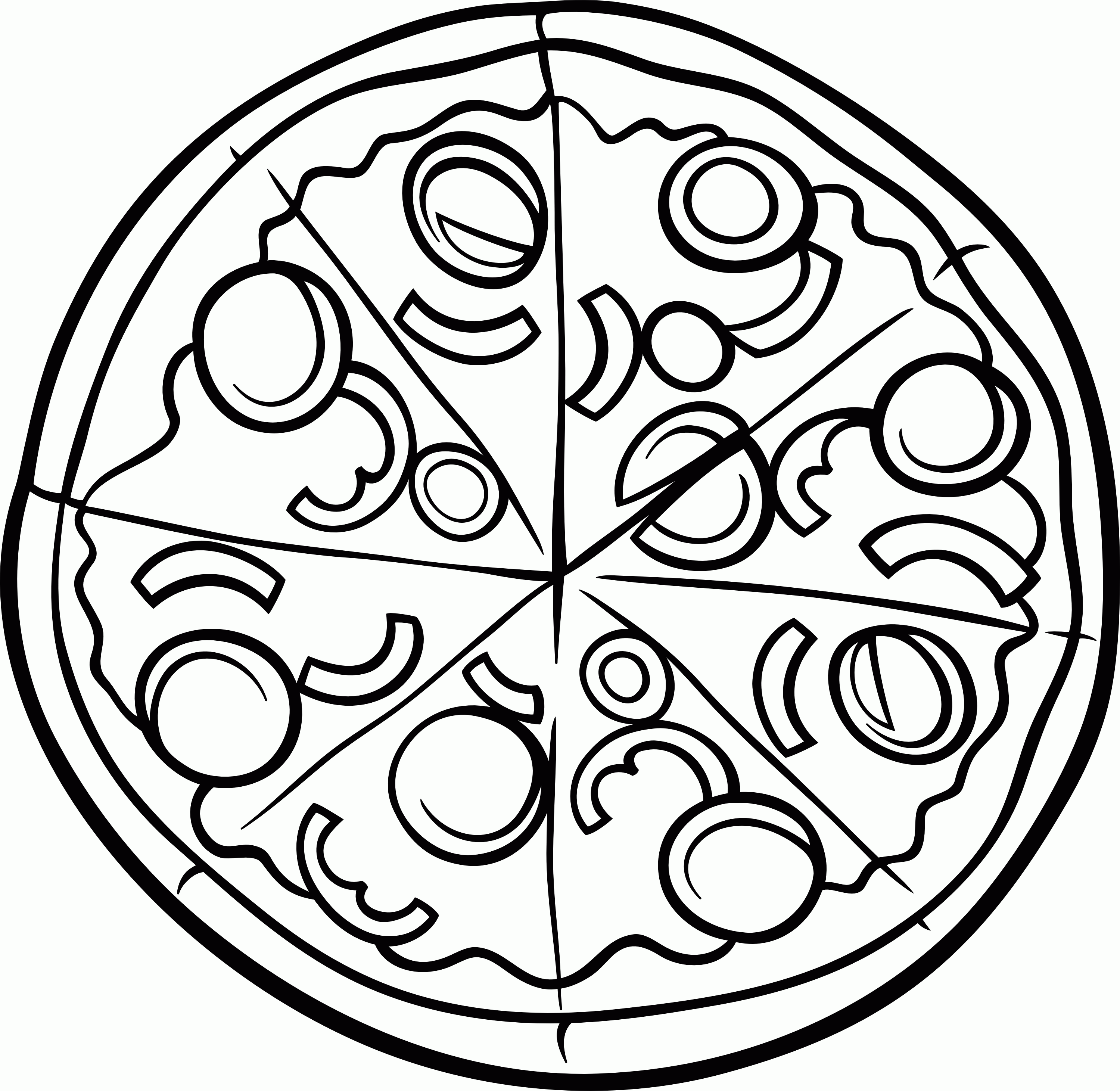 pizza coloring page printable