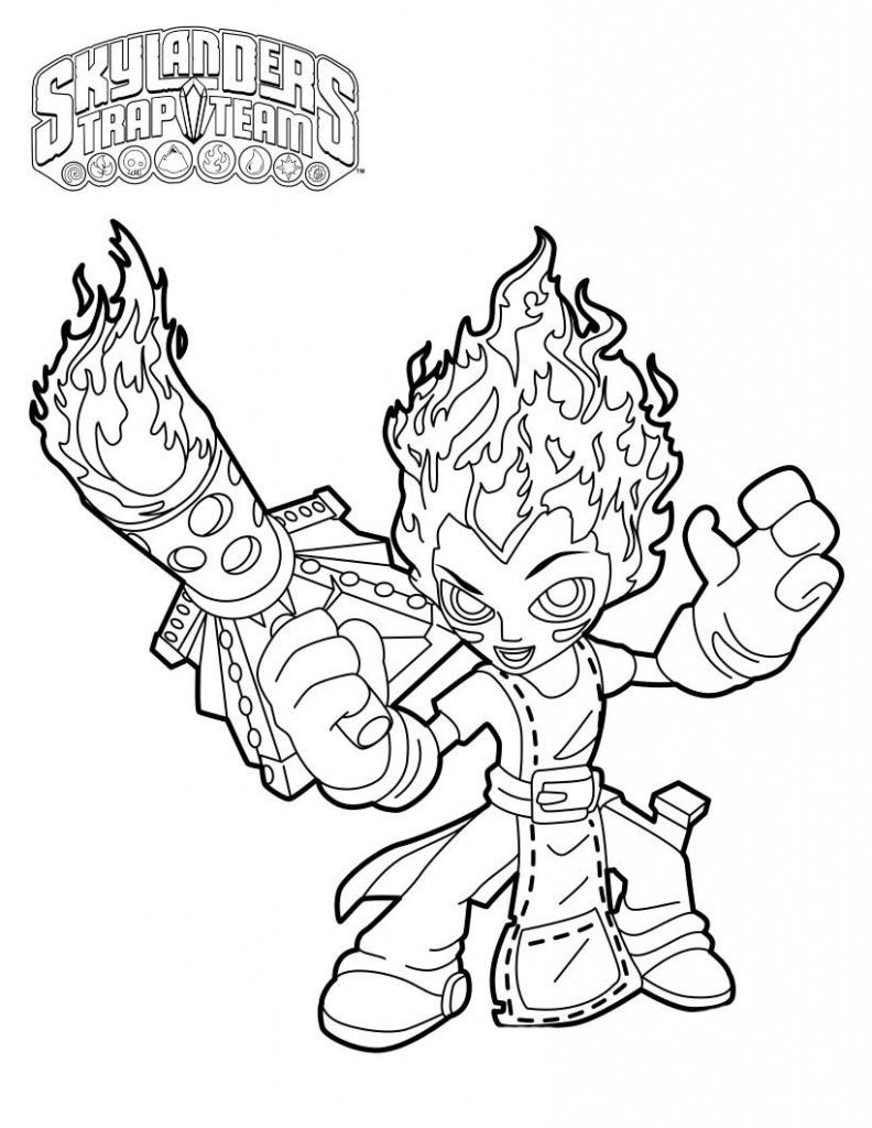 Free Skylanders Trap Team Sketches Coloring Pages For Kids ...