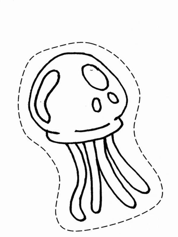 Jellyfish Cutting Sticker Coloring Page - Download & Print Online Coloring  Pages for Free | Color Nimbus