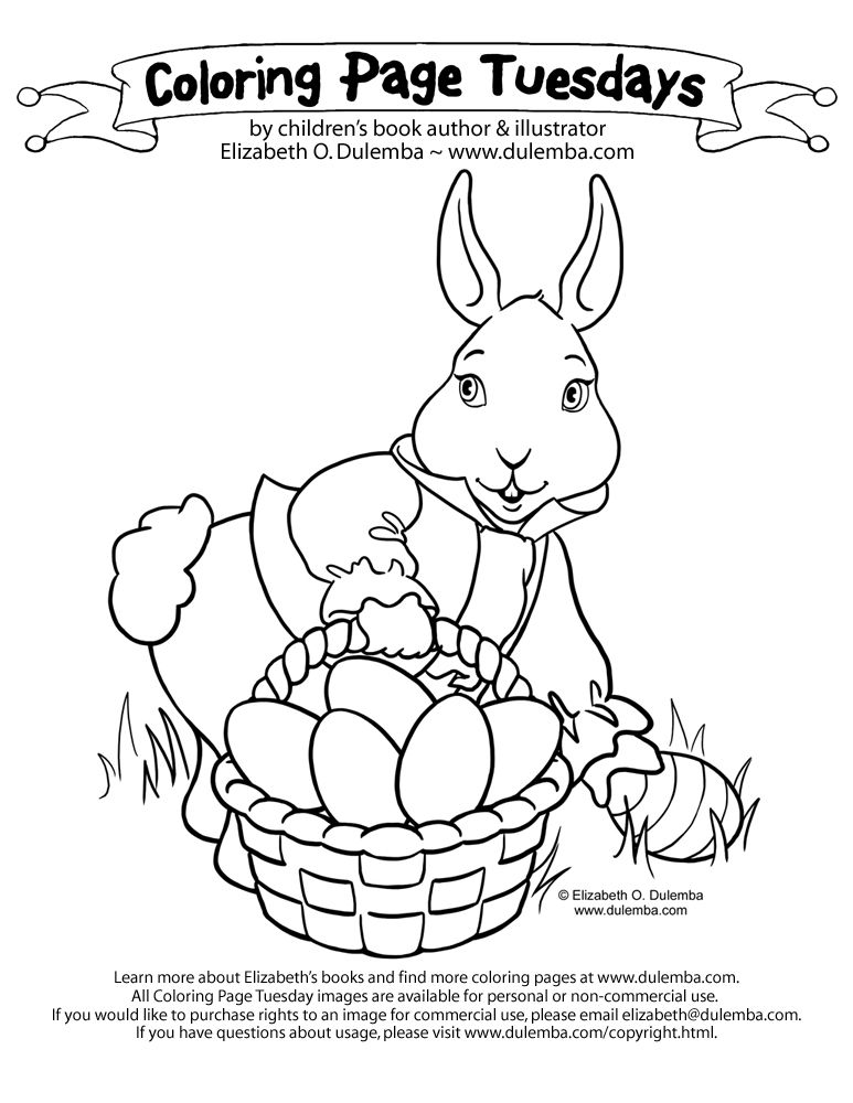dulemba: Coloring Page Tuesday - Easter Bunny