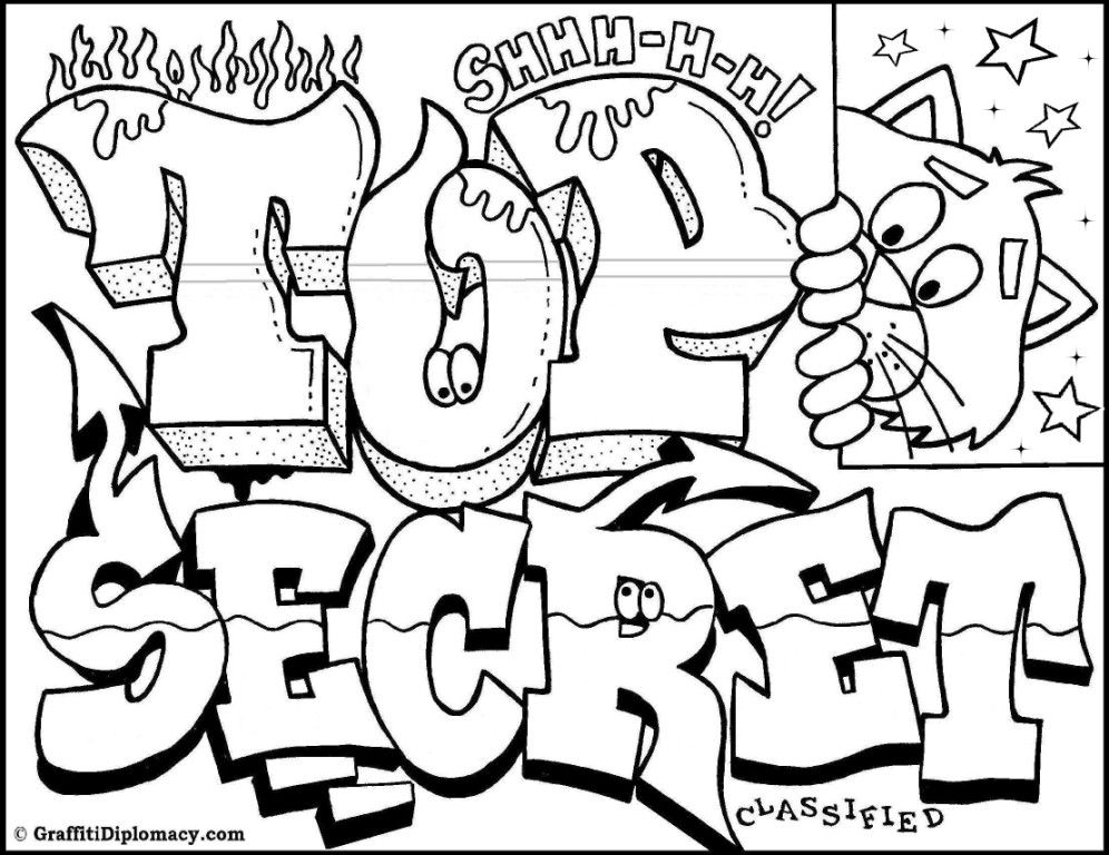 Graffiti Coloring Book &quotBecause Y