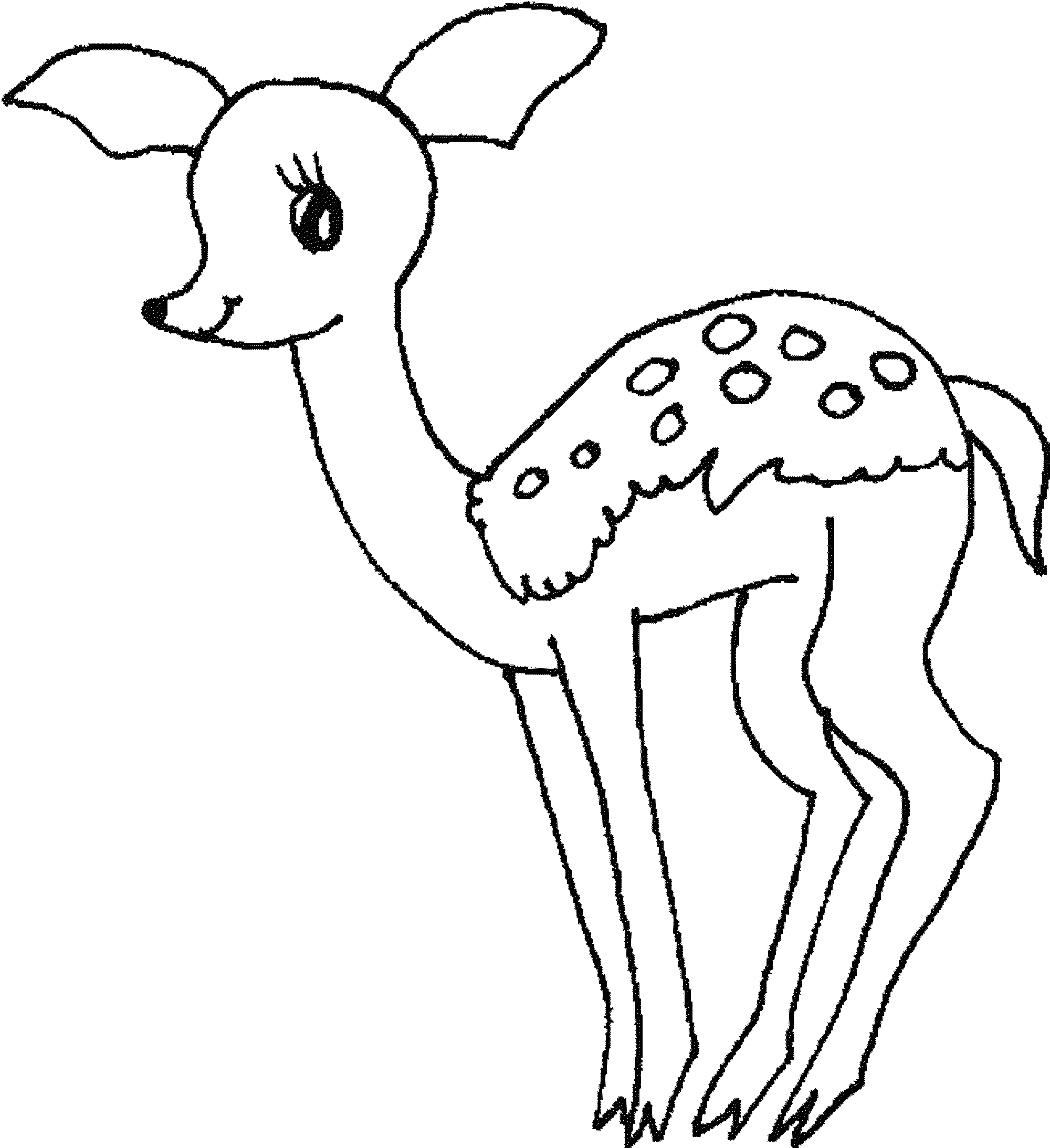 baby deer coloring pages - Printable Kids Colouring Pages