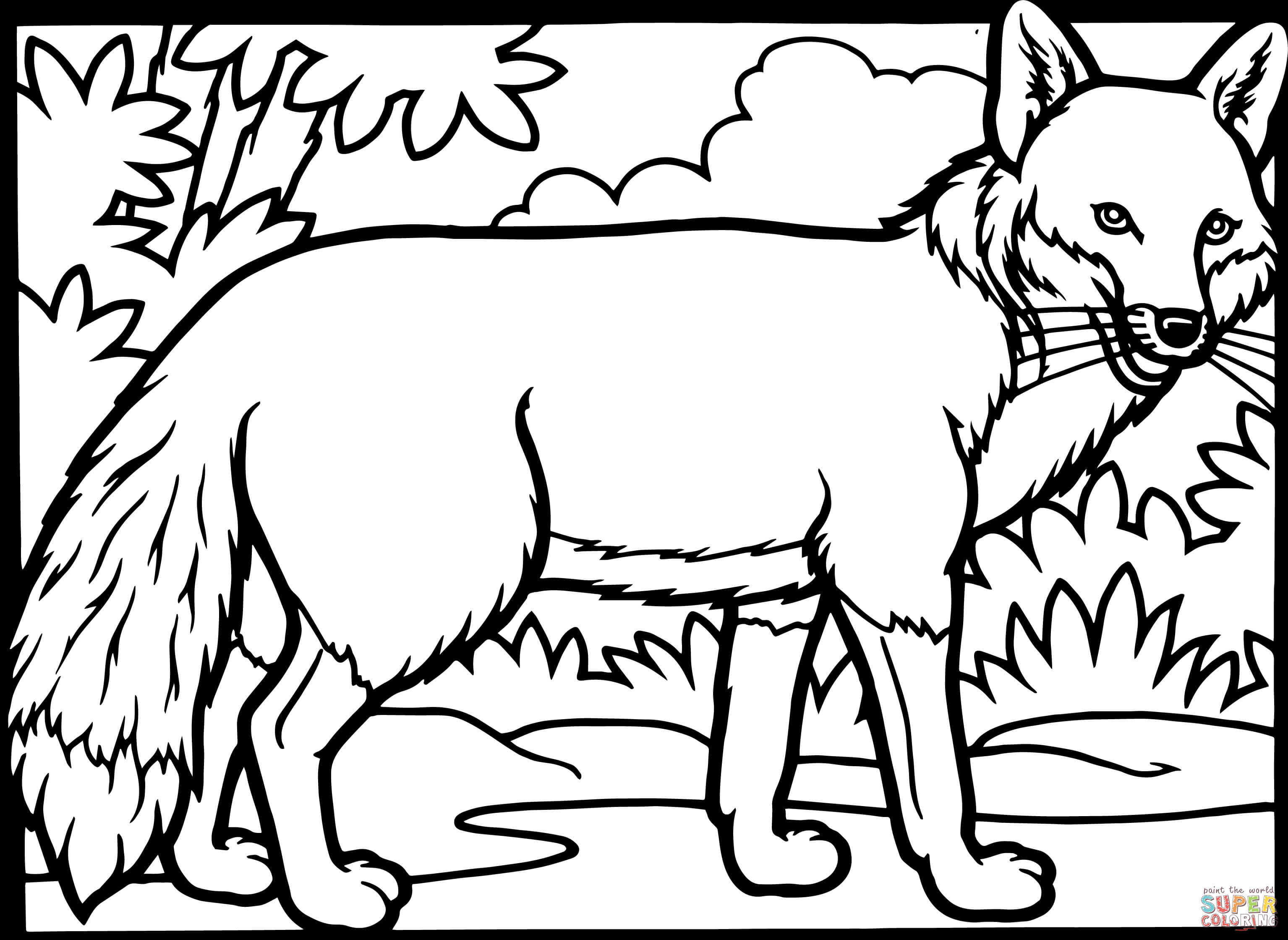Red Fox coloring page | Free Printable Coloring Pages