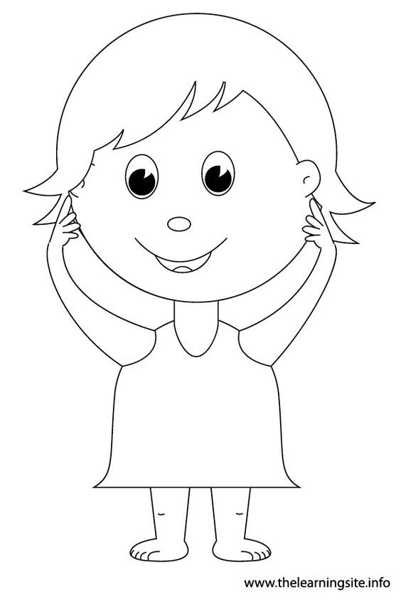The Learning Site: Coloring Pages - Body Parts | Preschool body ...