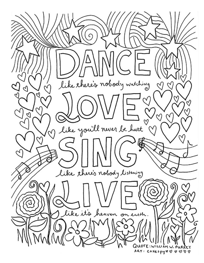12 Inspiring Quote Coloring Pages for Adults–Free Printables ...