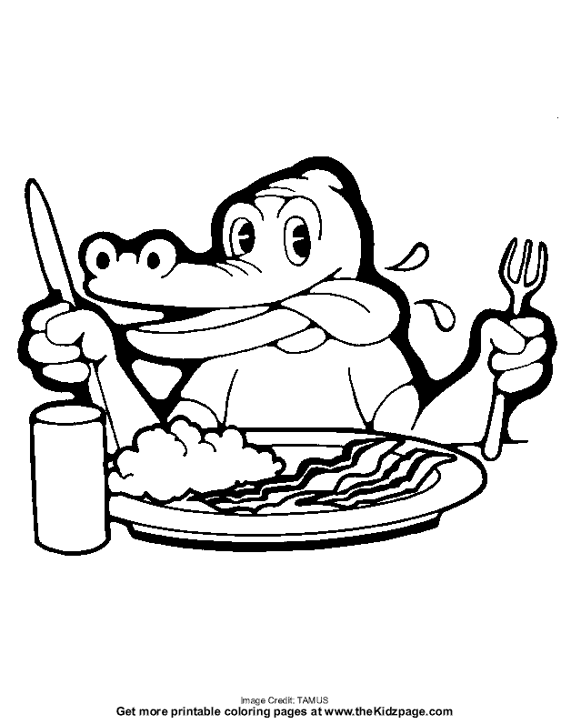 Breakfast And Pajamas Coloring Page - Coloring Pages For All Ages