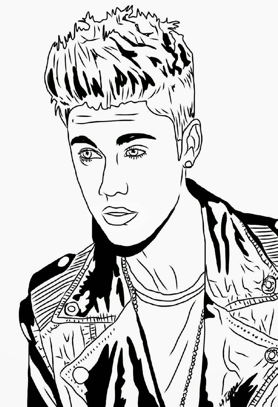 Justin Bieber Coloring Sheets Free - Coloring Page
