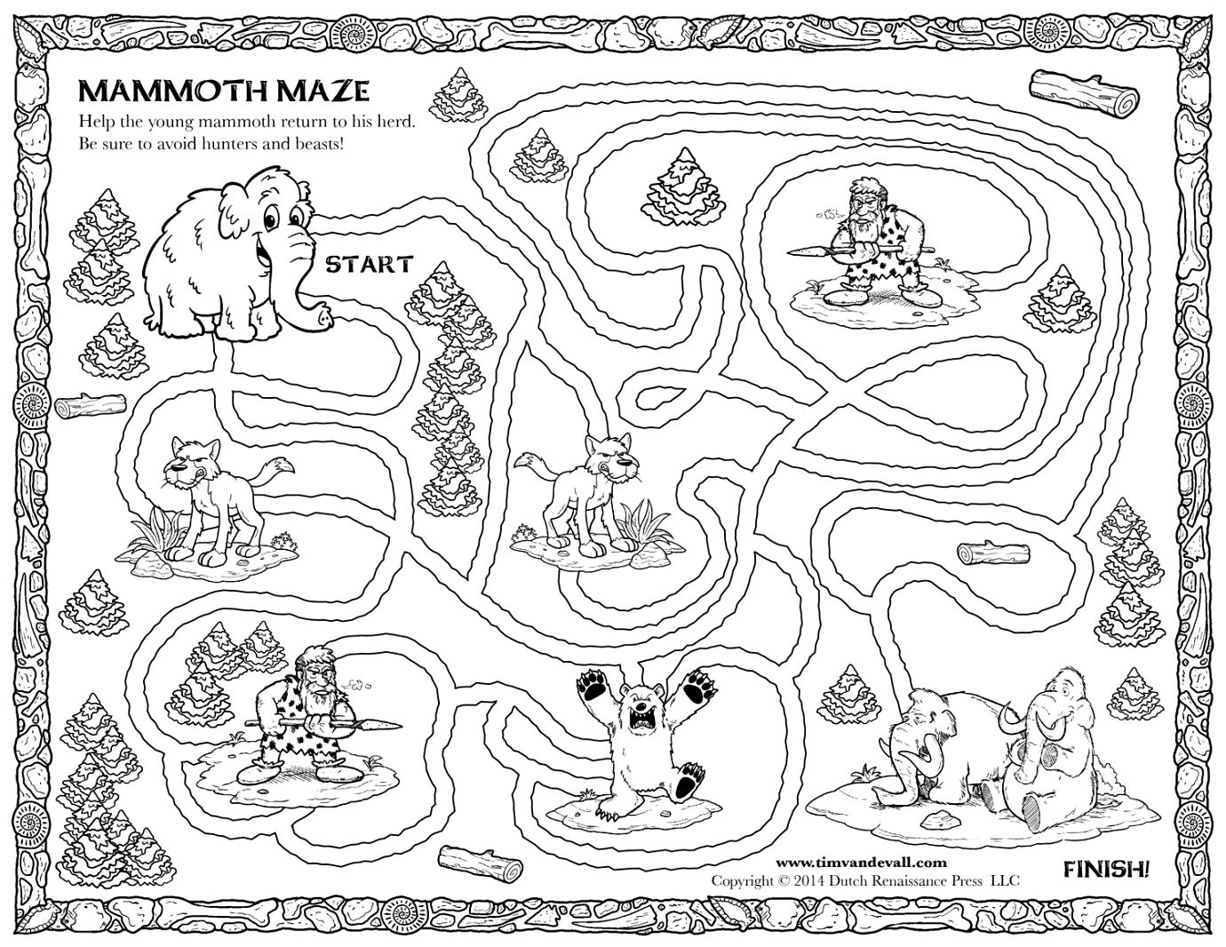 Woolly Mammoth Facts For Kids Free Coloring Pages Of Draw A ...