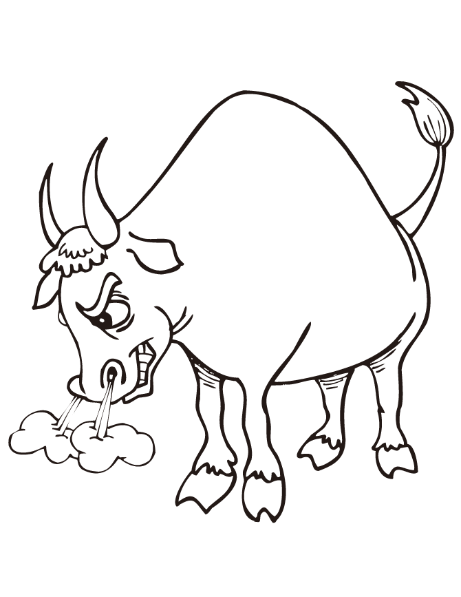 Charging Bull Coloring Pages Related Keywords & Suggestions ...