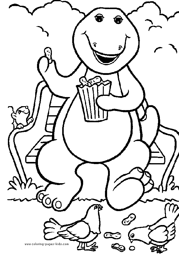 Barney Coloring Pages Printables - Coloring Pages For All Ages