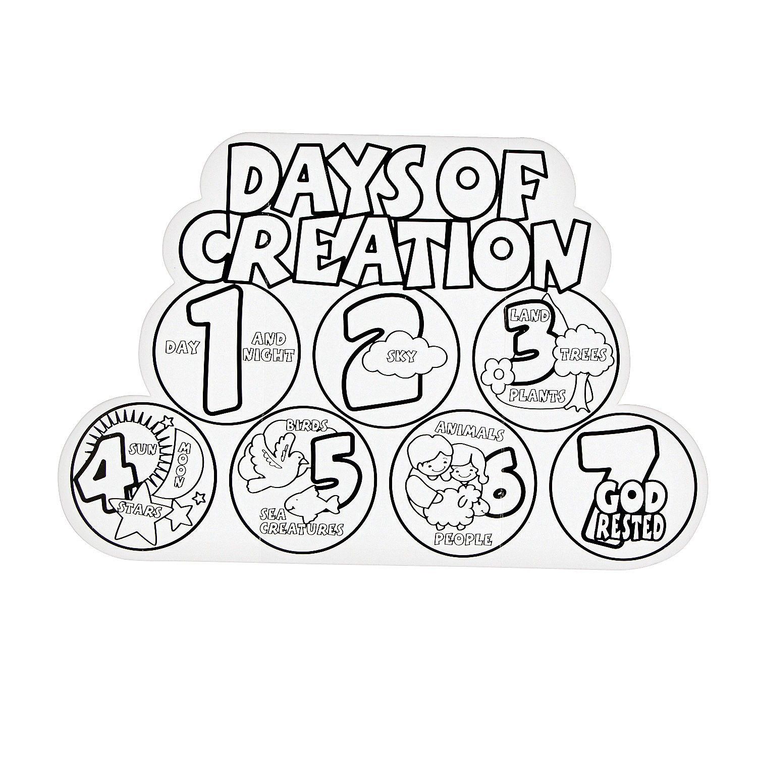 Creation Day Coloring Page Sunday School Coloring Pages Coloring ...