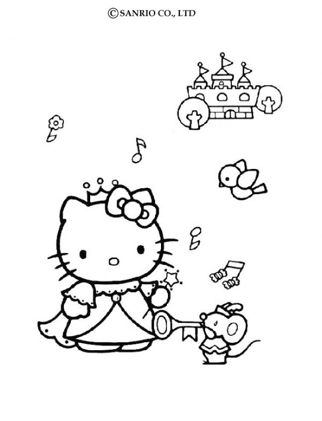 HELLO KITTY coloring pages - Hello Kitty dancing