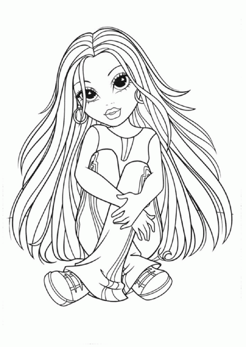 coloring pages for girl makeup - Clip Art Library