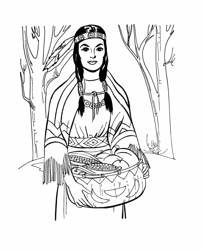 Indian women coloring page