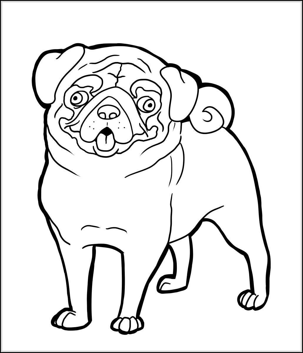 Pug Coloring Pages - Coloring Labs