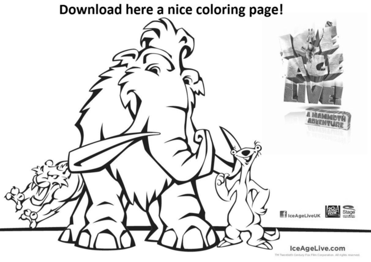 Ice Age Mammoth Coloring Pages – Coloring Pics