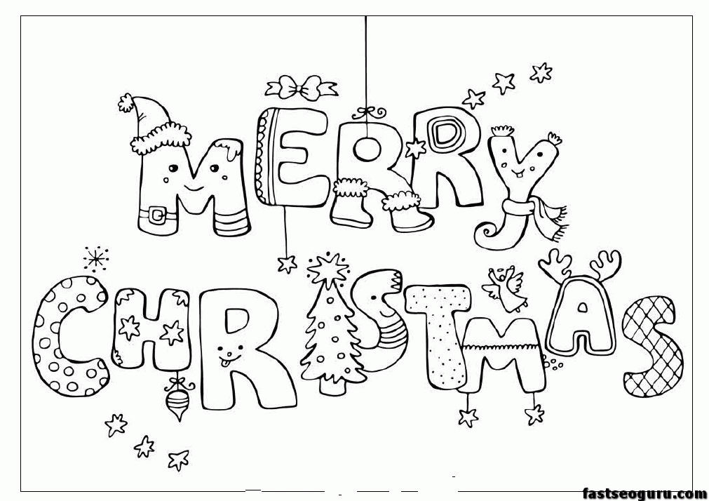 Christmas Merry Christmas Coloring Pages - Coloring Pages For All Ages