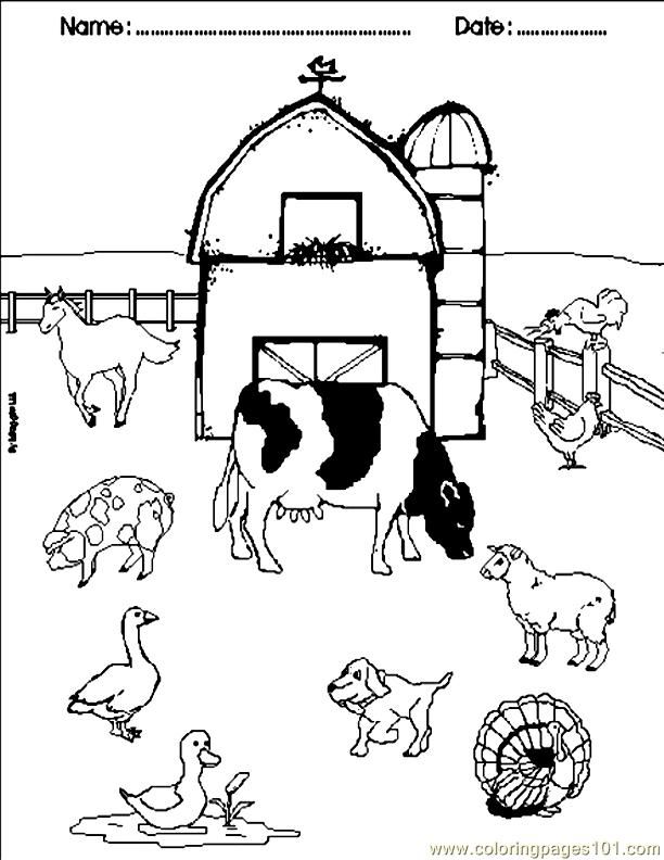 Printable Coloring Pages Animals Farm - High Quality Coloring Pages