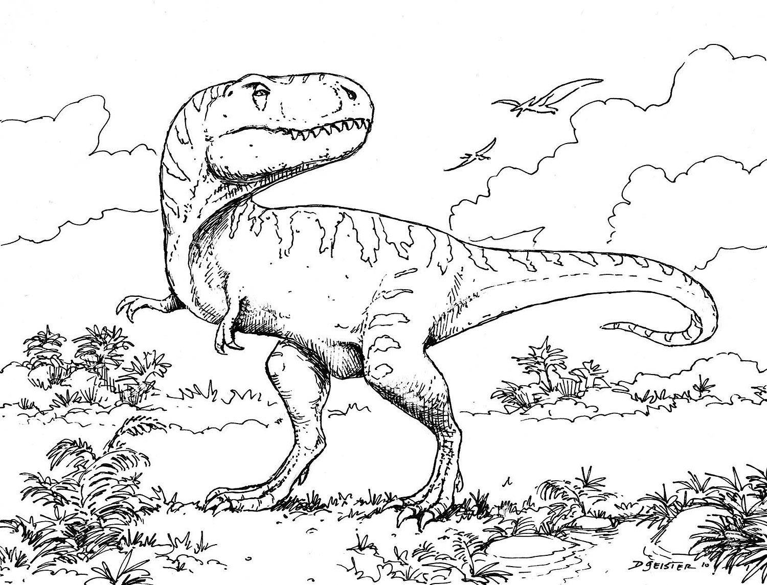 Print Dinosaur Coloring Pages Free - High Quality Coloring Pages
